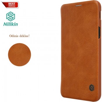 Odinis atverčiamas dėklas rudas qin (GALAXY J6 2018)